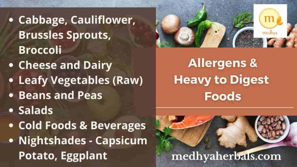allergens and heavy to digest foods - bloating remedies-min